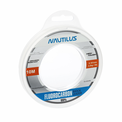 Леска Nautilus Fluorocarbon Shock leader 100% 0,181мм.,2,2кг, 10м.clean NEW