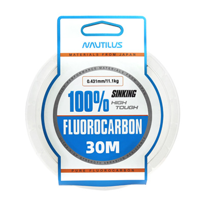 Леска Nautilus Fluorocarbon 100% 0,431мм.,11,1кг, 30м.clean NEW