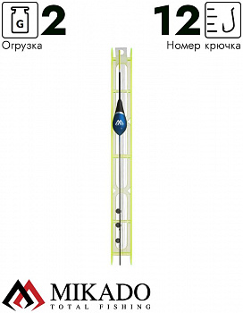 Оснастка для удочки Mikado 031 - 2.0 г. (леска 8 м., 0.14, поводок 0.12, крючок 12)